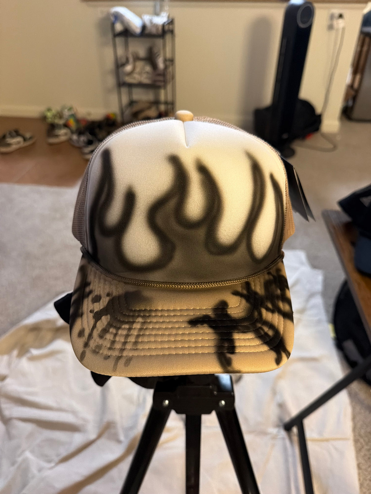 Custom Airbrushed Trucker Hat(name only)